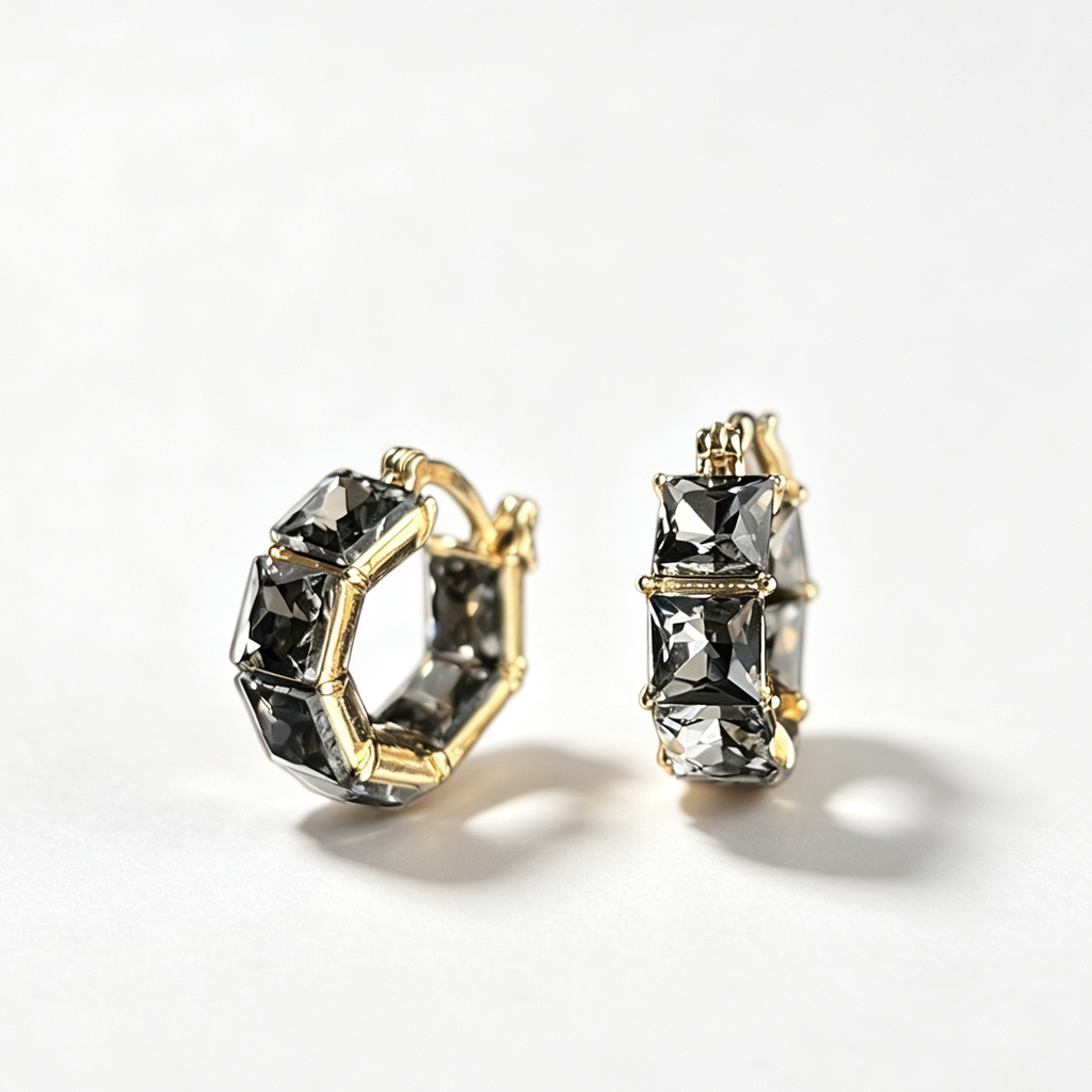 The Crystal Cut Hoops