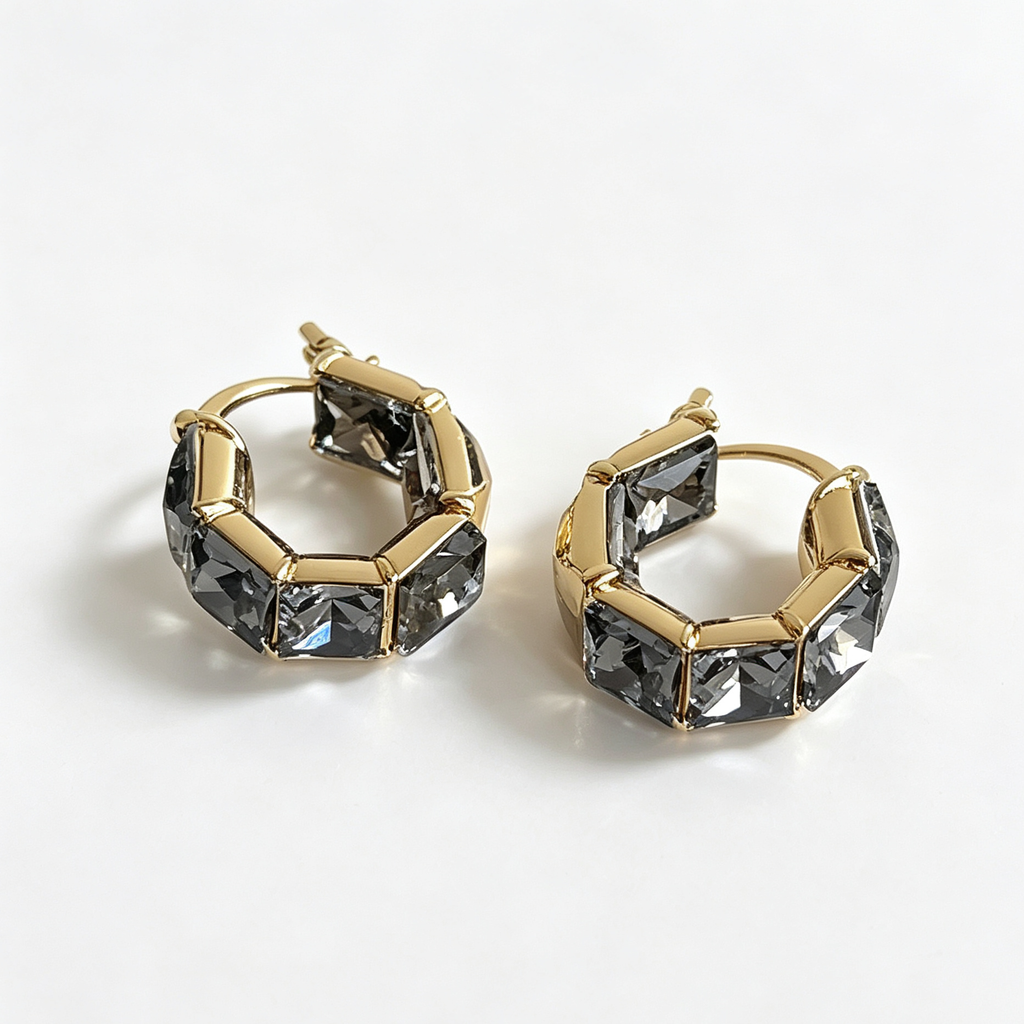 The Crystal Cut Hoops