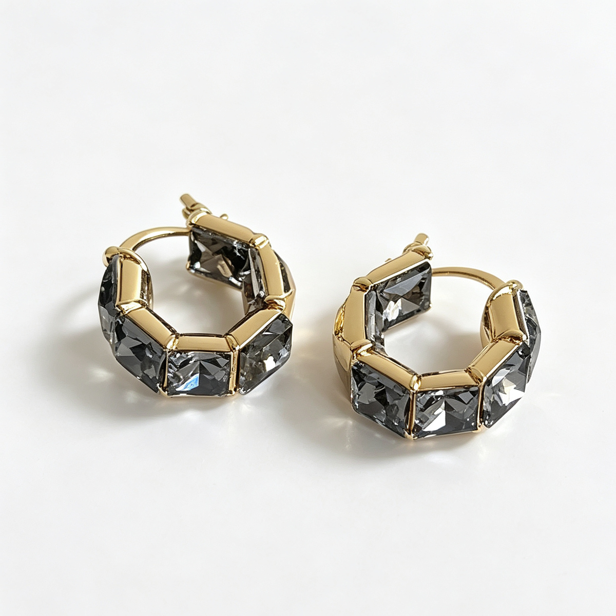 The Crystal Cut Hoops