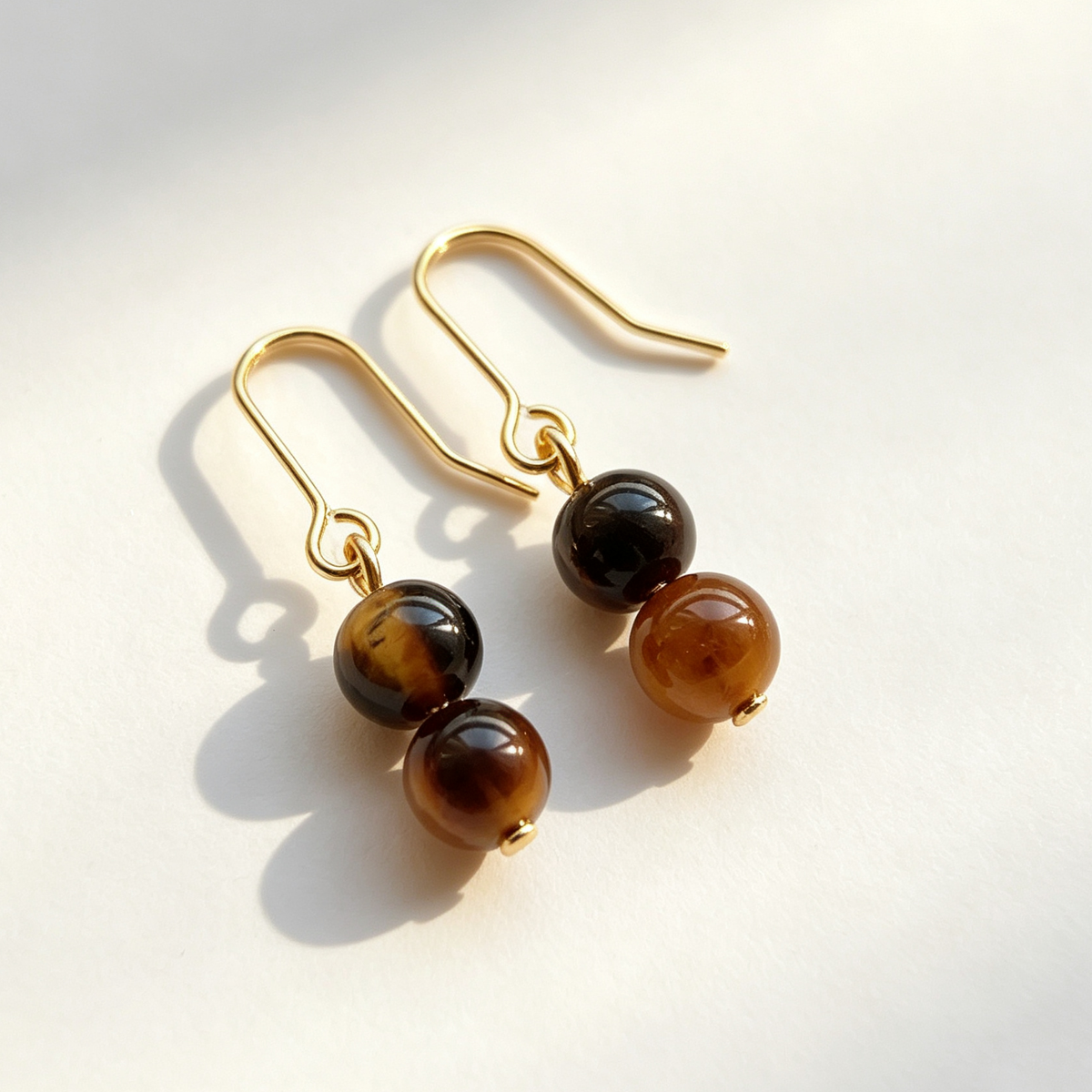 The Double Amber Bead Drops