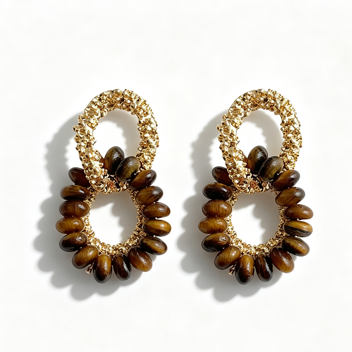 The Amber Chain Link Hoops