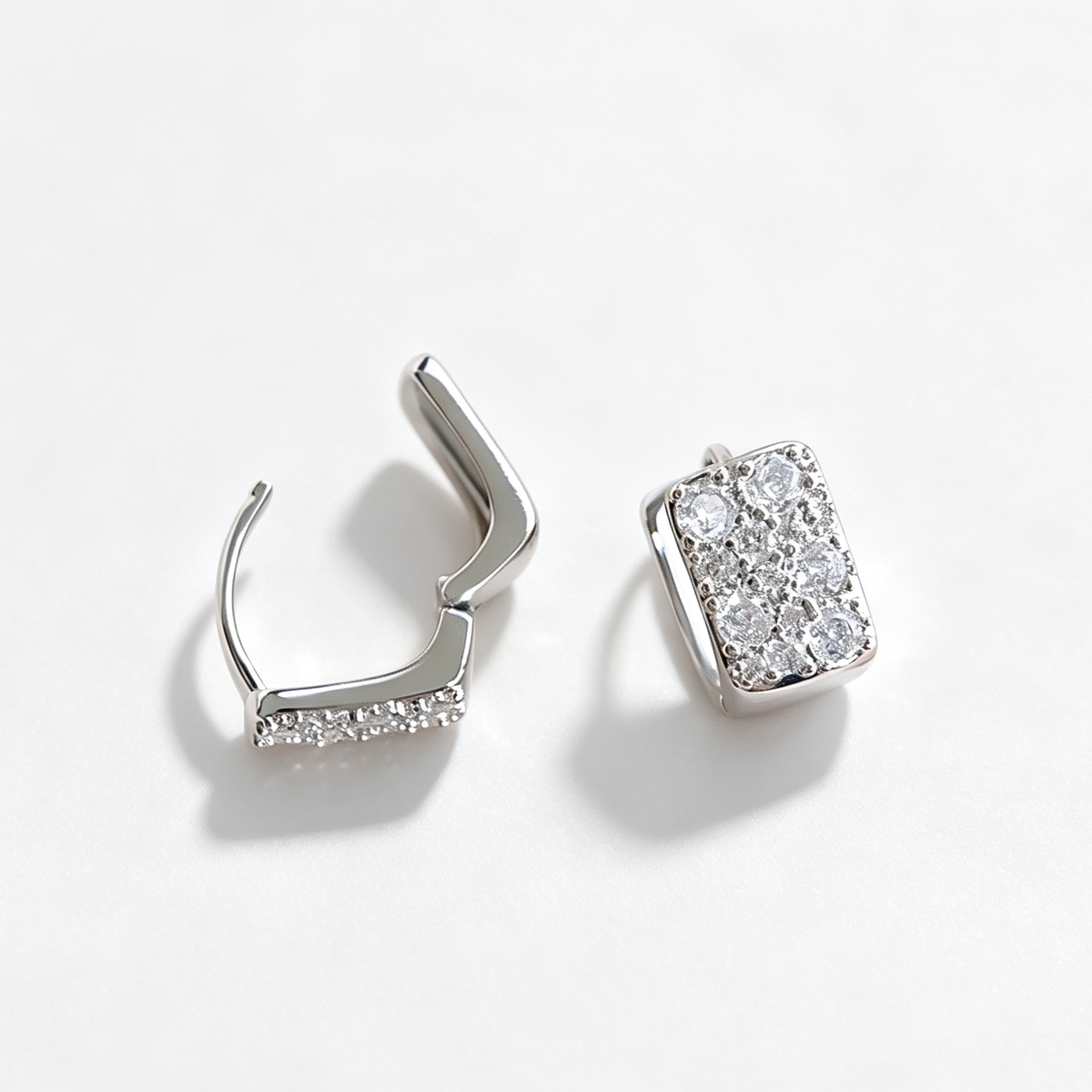 The Frosted Ice Huggie Hoops
