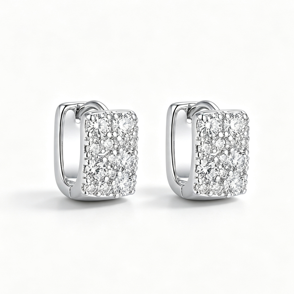 The Frosted Ice Huggie Hoops