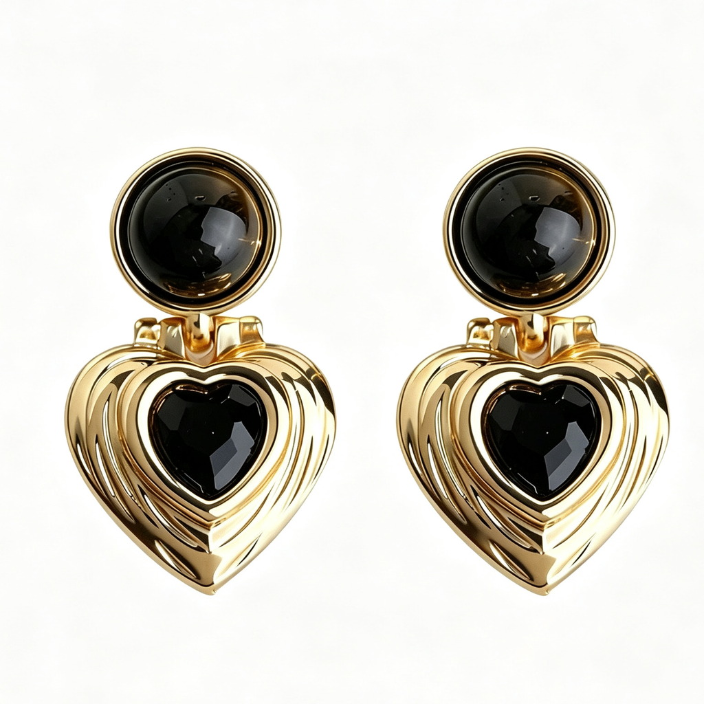 The Vintage Heart Locket Earrings
