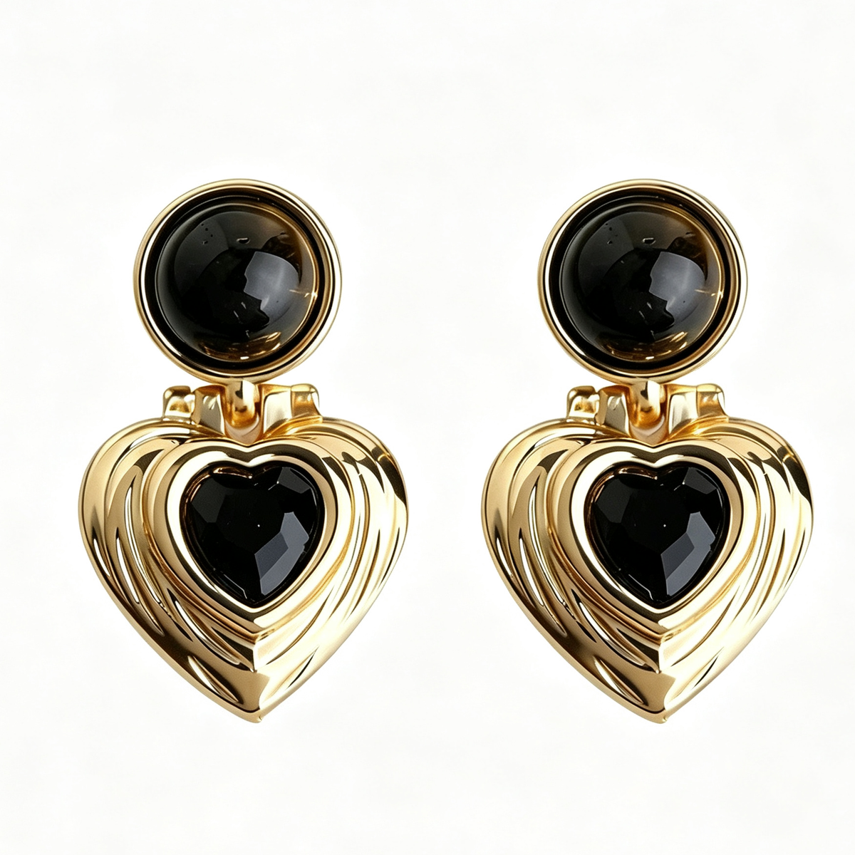 The Vintage Heart Locket Earrings