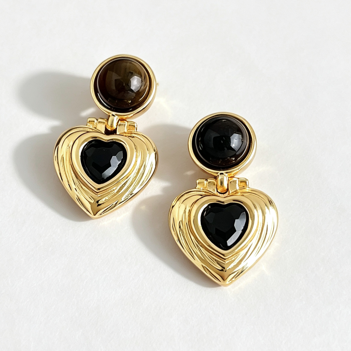 The Vintage Heart Locket Earrings