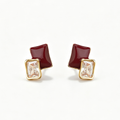 The Ruby Duet Studs