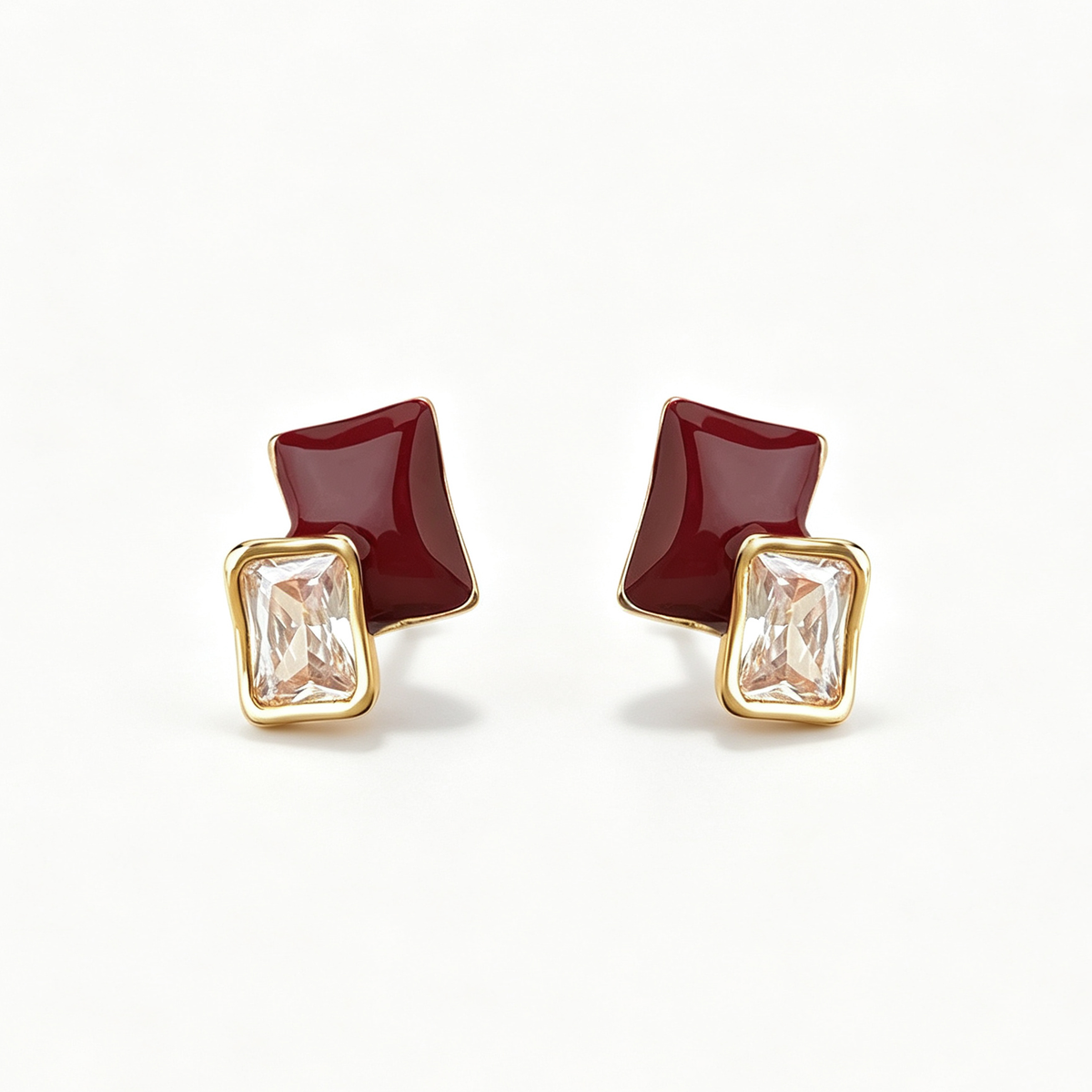 The Ruby Duet Studs