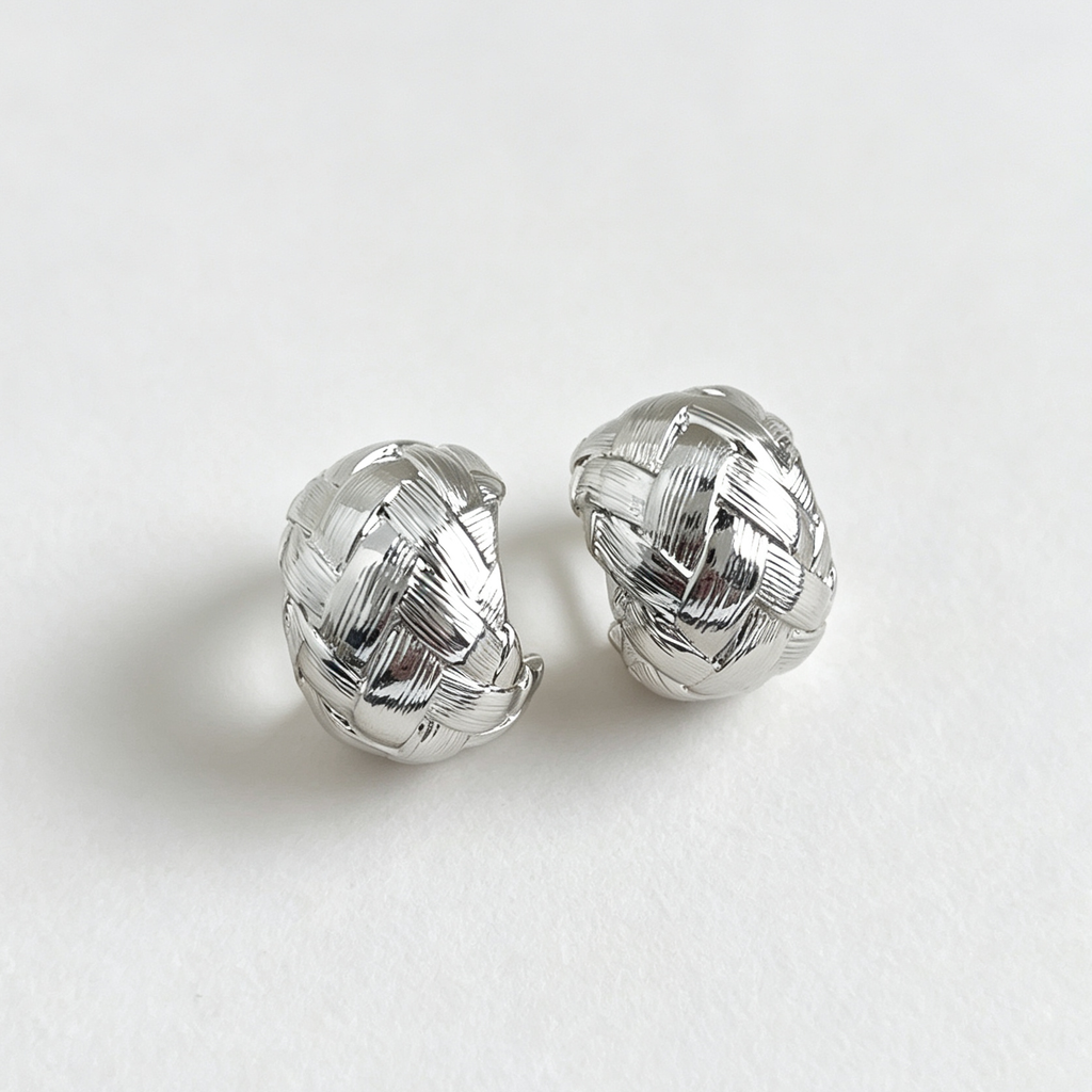 The Woven Silver Studs