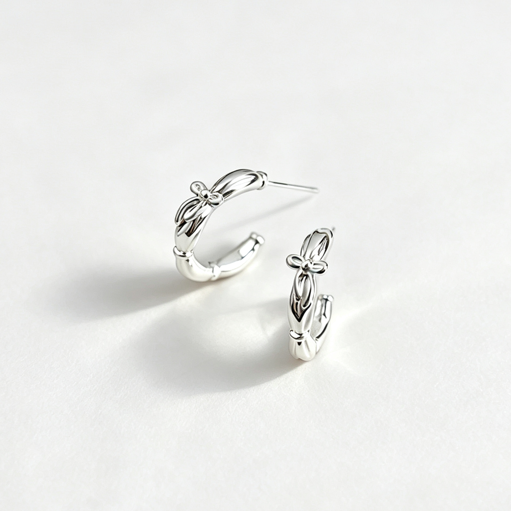 The Bamboo Knot Hoops