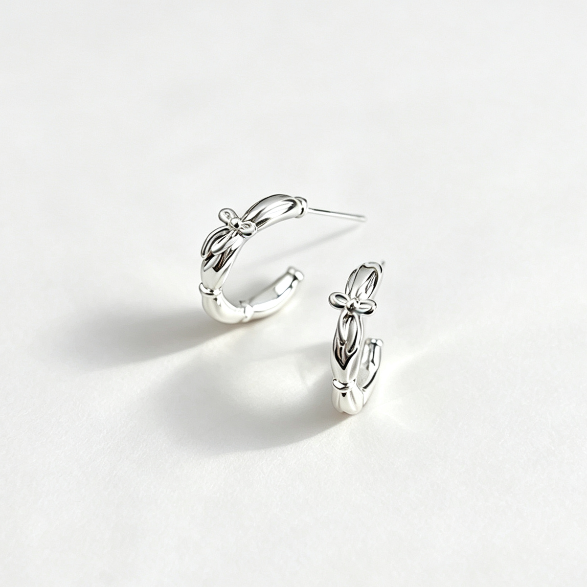 The Bamboo Knot Hoops