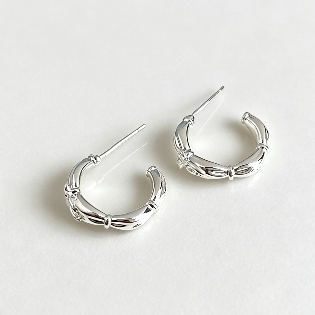 The Bamboo Knot Hoops