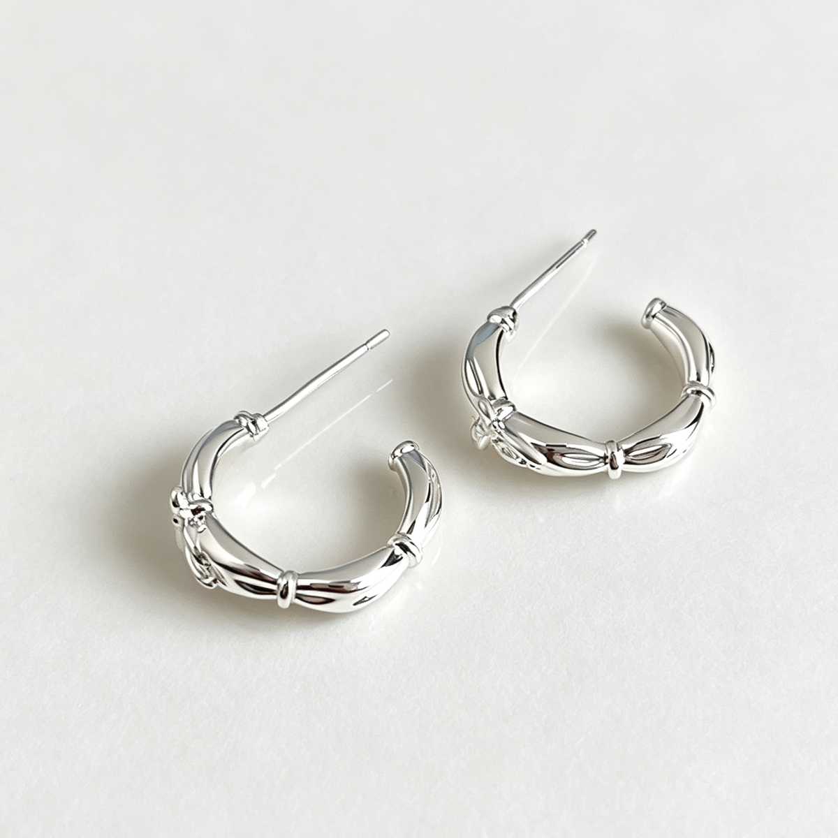The Bamboo Knot Hoops
