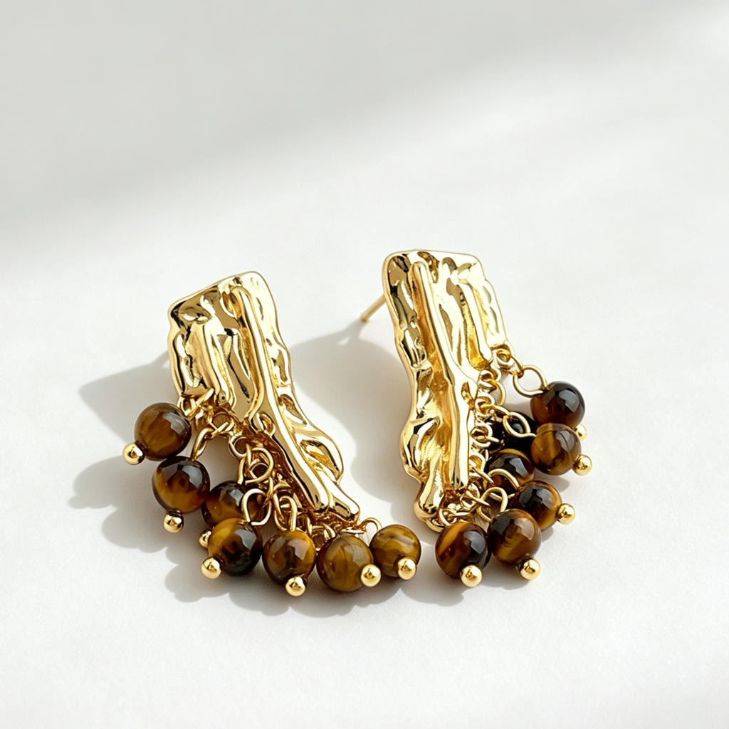 The Molten Vine Tassel Earrings
