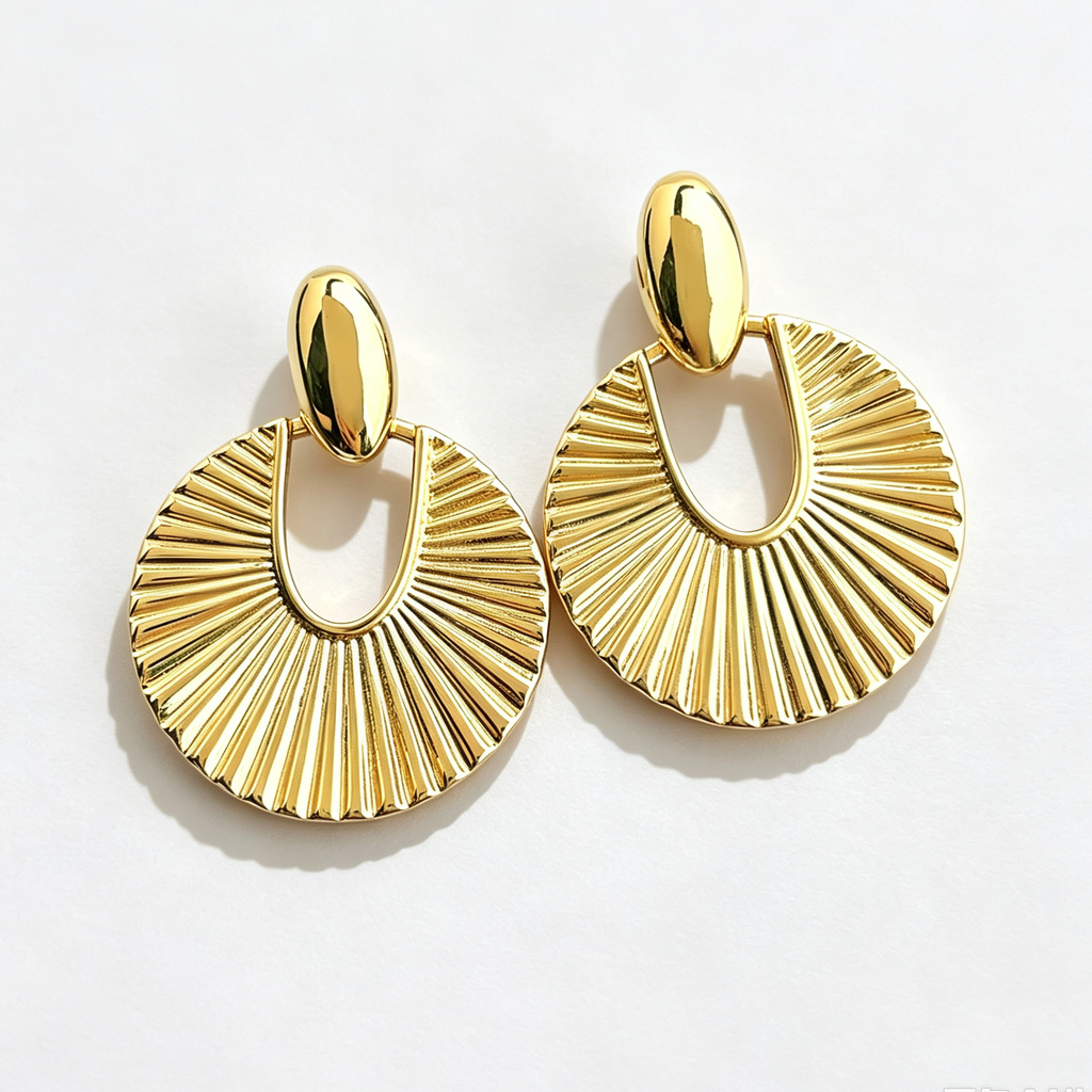 The Sunburst Disc Earrings