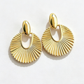 The Sunburst Disc Earrings