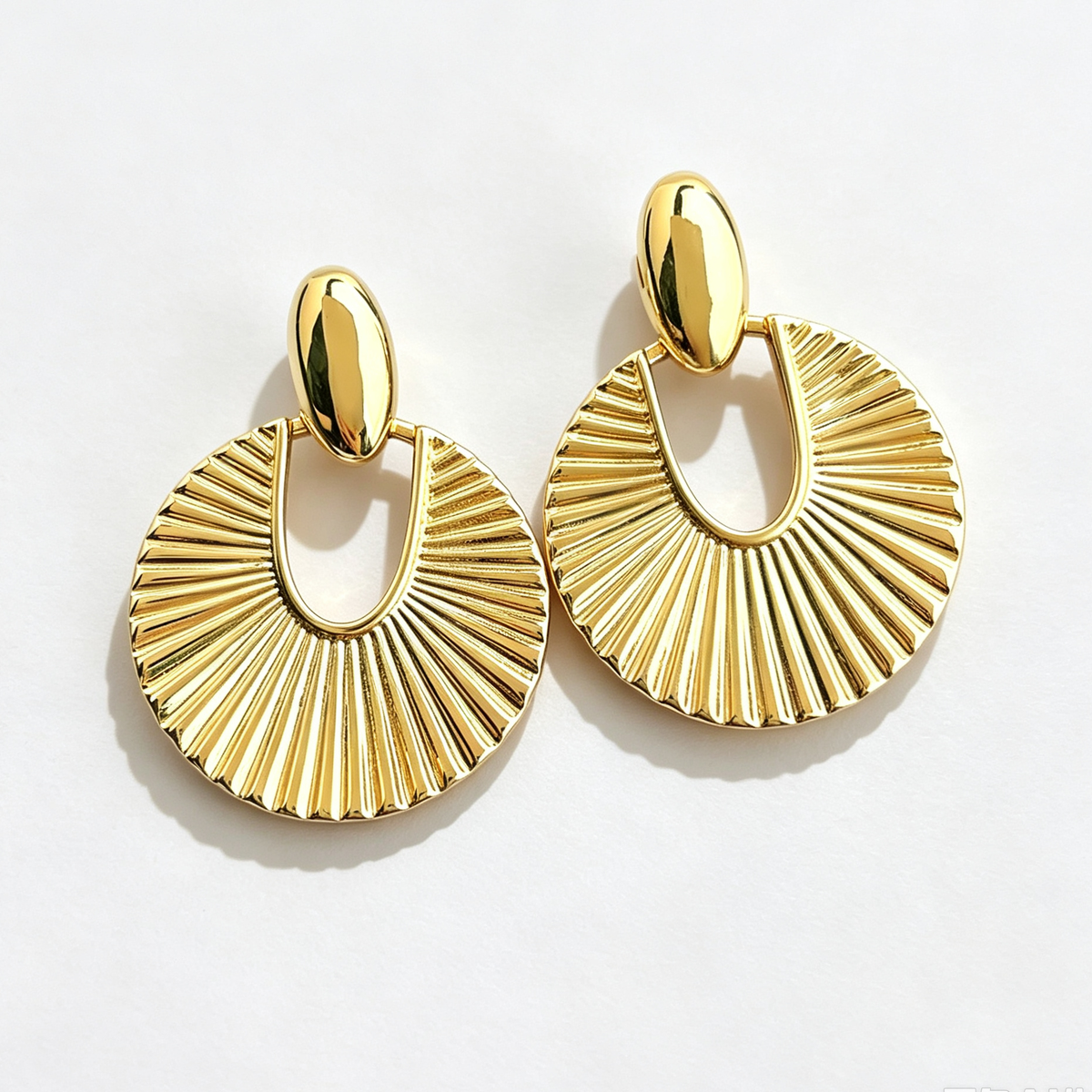 The Sunburst Disc Earrings