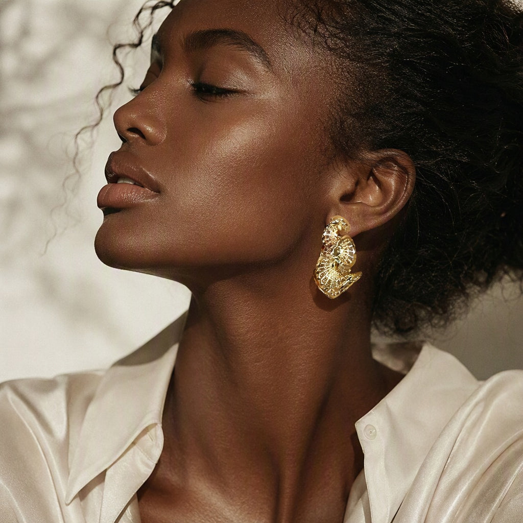 The Filigree Petal Hoops