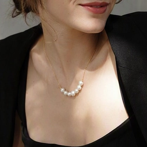 The Gathered Pearl Necklace