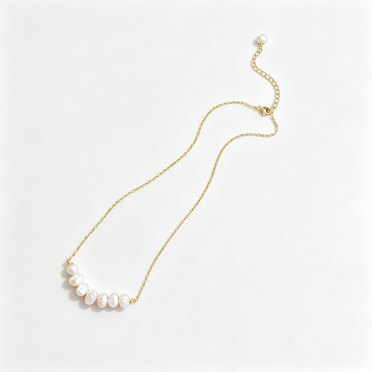 The Gathered Pearl Necklace