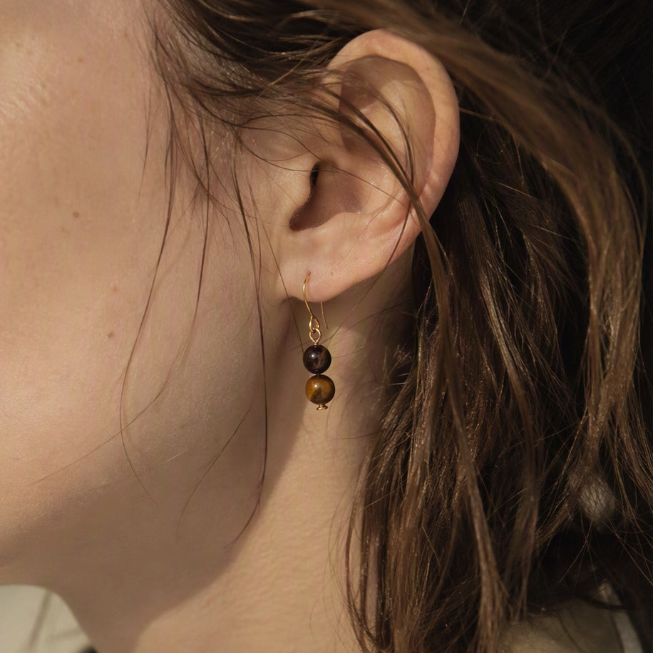 The Double Amber Bead Drops