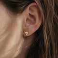 The Petite Moonstone Heart Studs