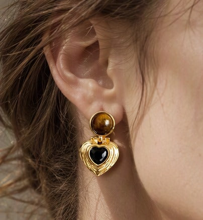The Vintage Heart Locket Earrings