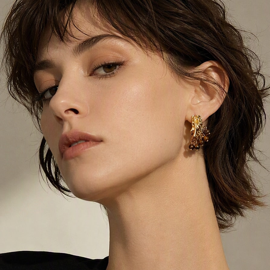 The Molten Vine Tassel Earrings