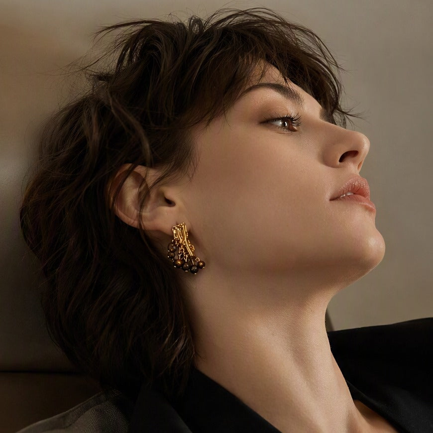 The Molten Vine Tassel Earrings
