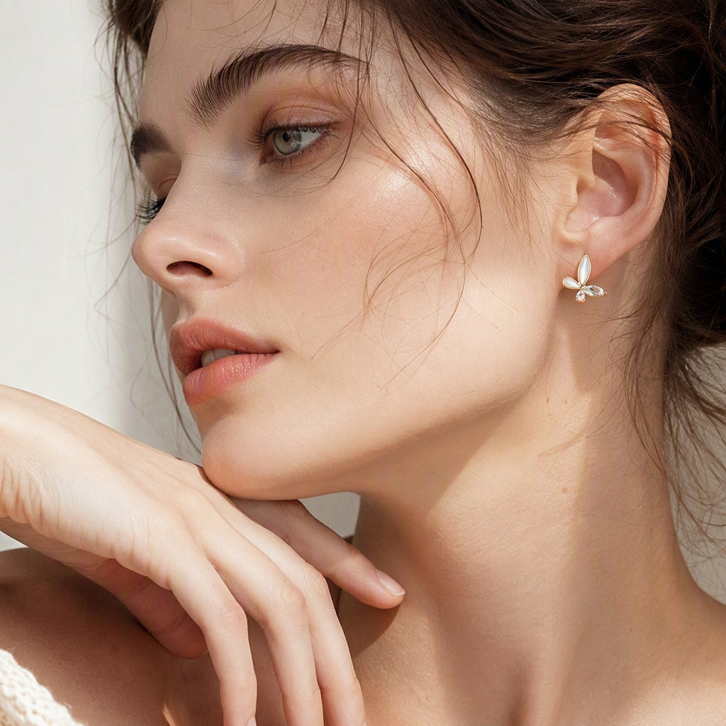 The Alighting Butterfly Studs