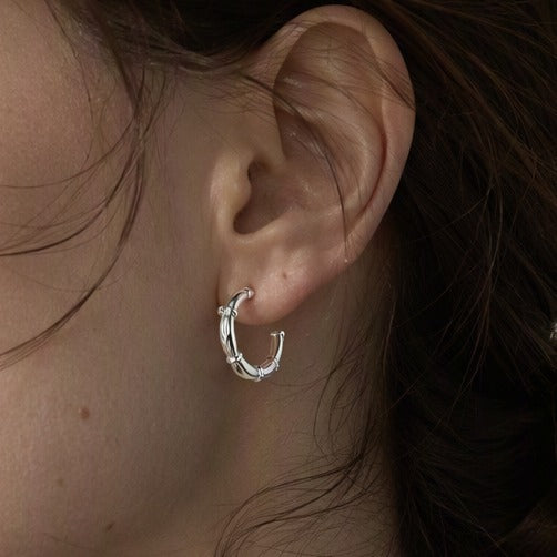The Bamboo Knot Hoops