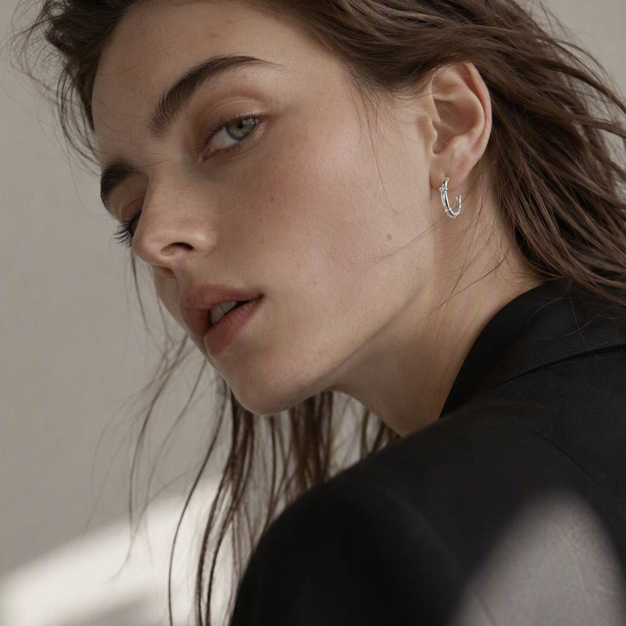 The Bamboo Knot Hoops