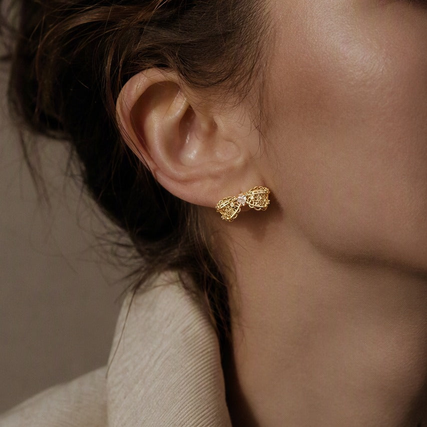 The Filigree Bow Studs