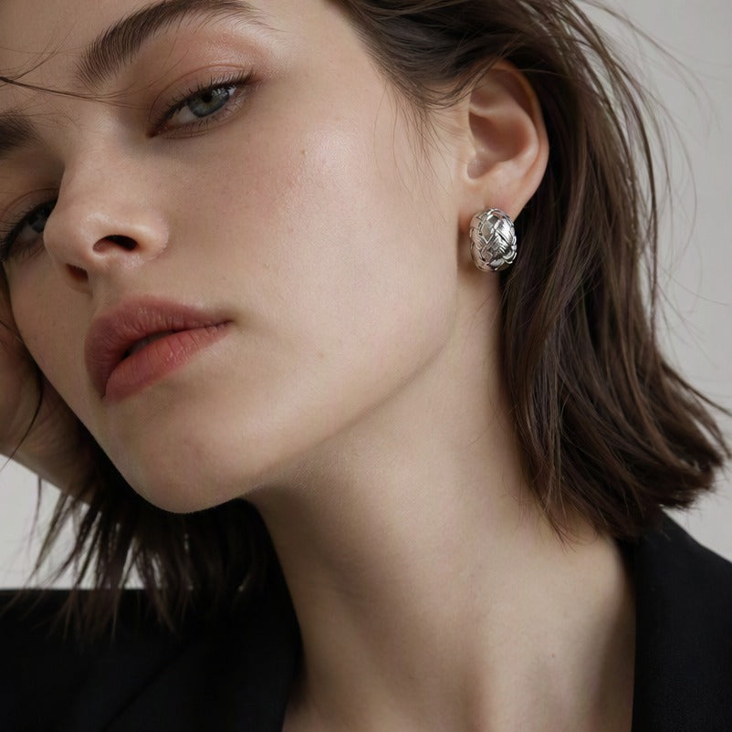 The Woven Silver Studs