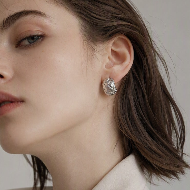The Woven Silver Studs