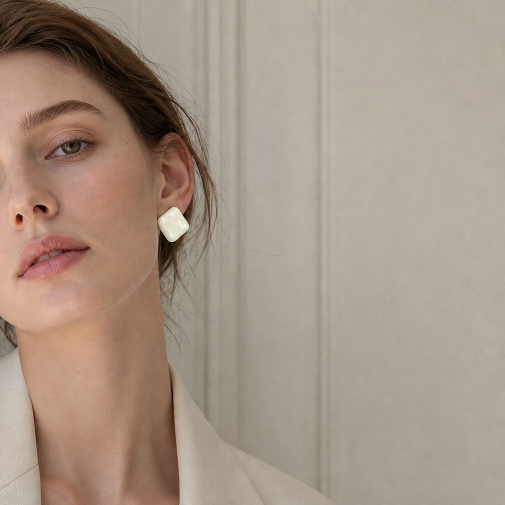 The Ivory Enamel Studs