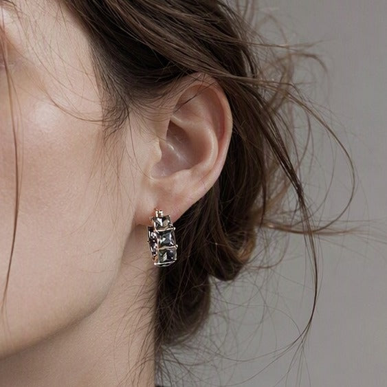 The Crystal Cut Hoops