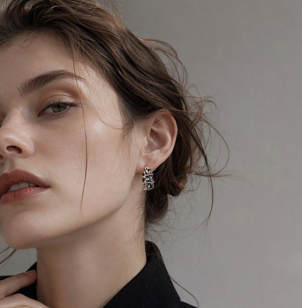 The Crystal Cut Hoops