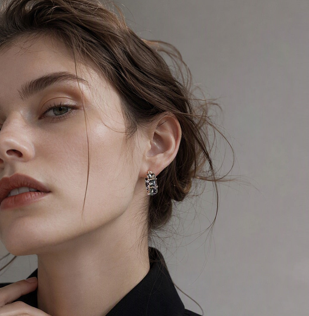 The Crystal Cut Hoops