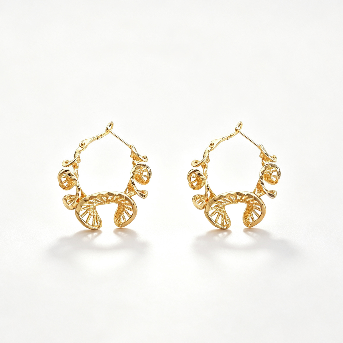 The Filigree Petal Hoops